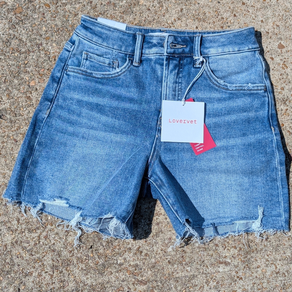 Lovevet Women's Distressed Blue Jean Shorts